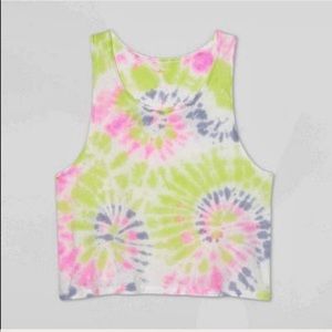 NWT Colsie Tie Dye Tank Racerback Top Tee Tank M